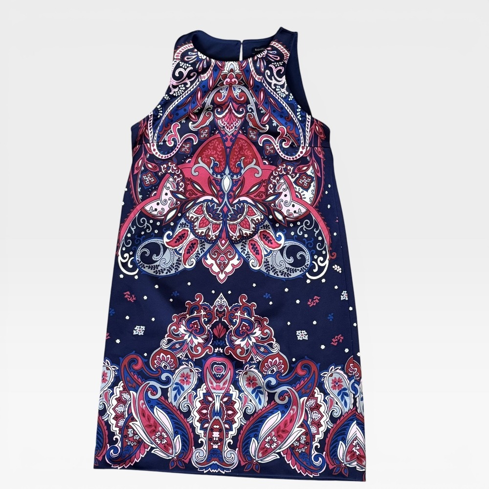 Banana Republic Dress Womens Size S Paisley Print Sleeveless Shift Multicolored